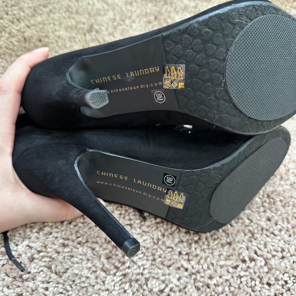 Chinese Laundry Strappy Cage Heels in Black Size 8 - Picture 7 of 8